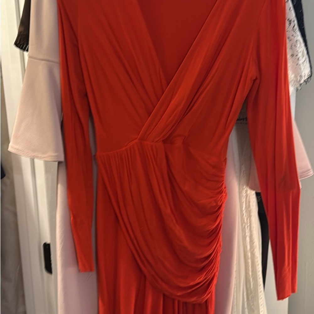Chic Long Sleeve Red Dress